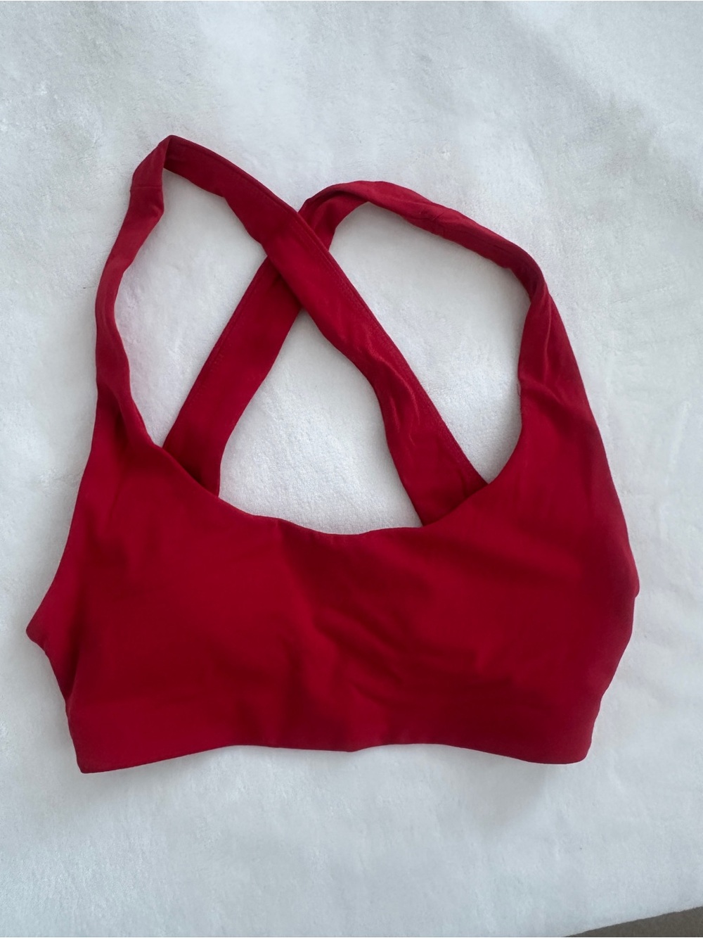 Women’s Cross-Back Sports Bra - Deep Red